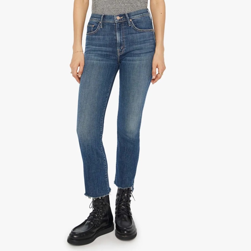 mother insider crop step fray - girl crush